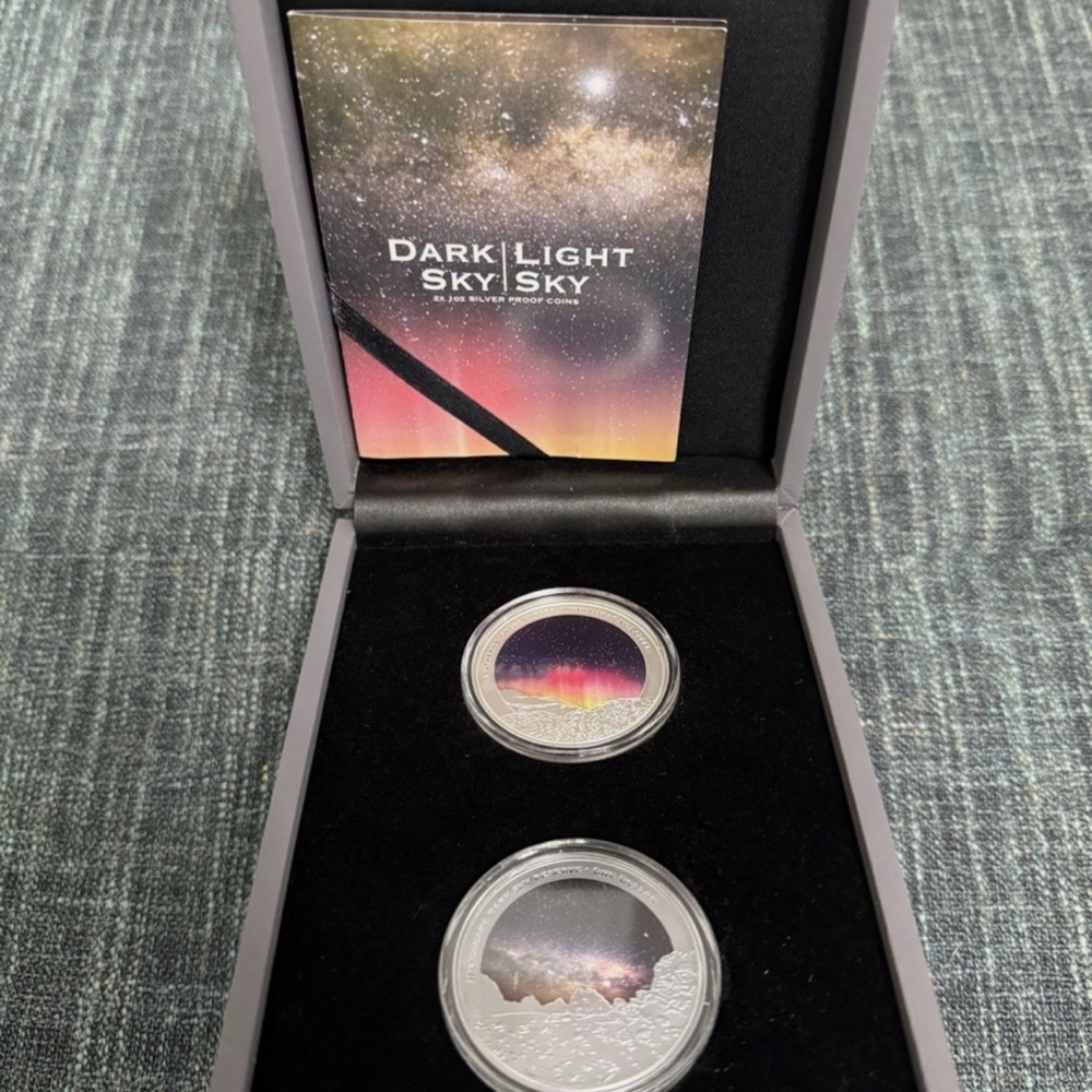 Limited edition New Zealand Dark Light Sky Coin Set